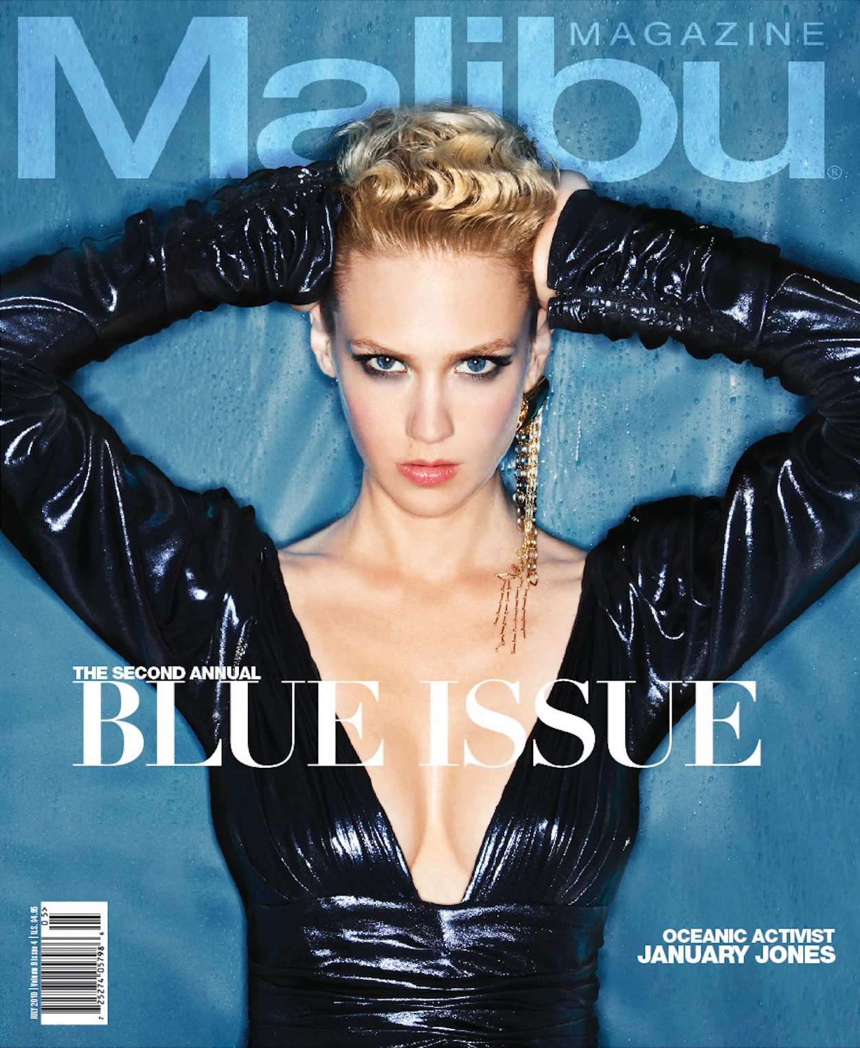 Malibu Magazine Blue Issue cover featuring January Jones
