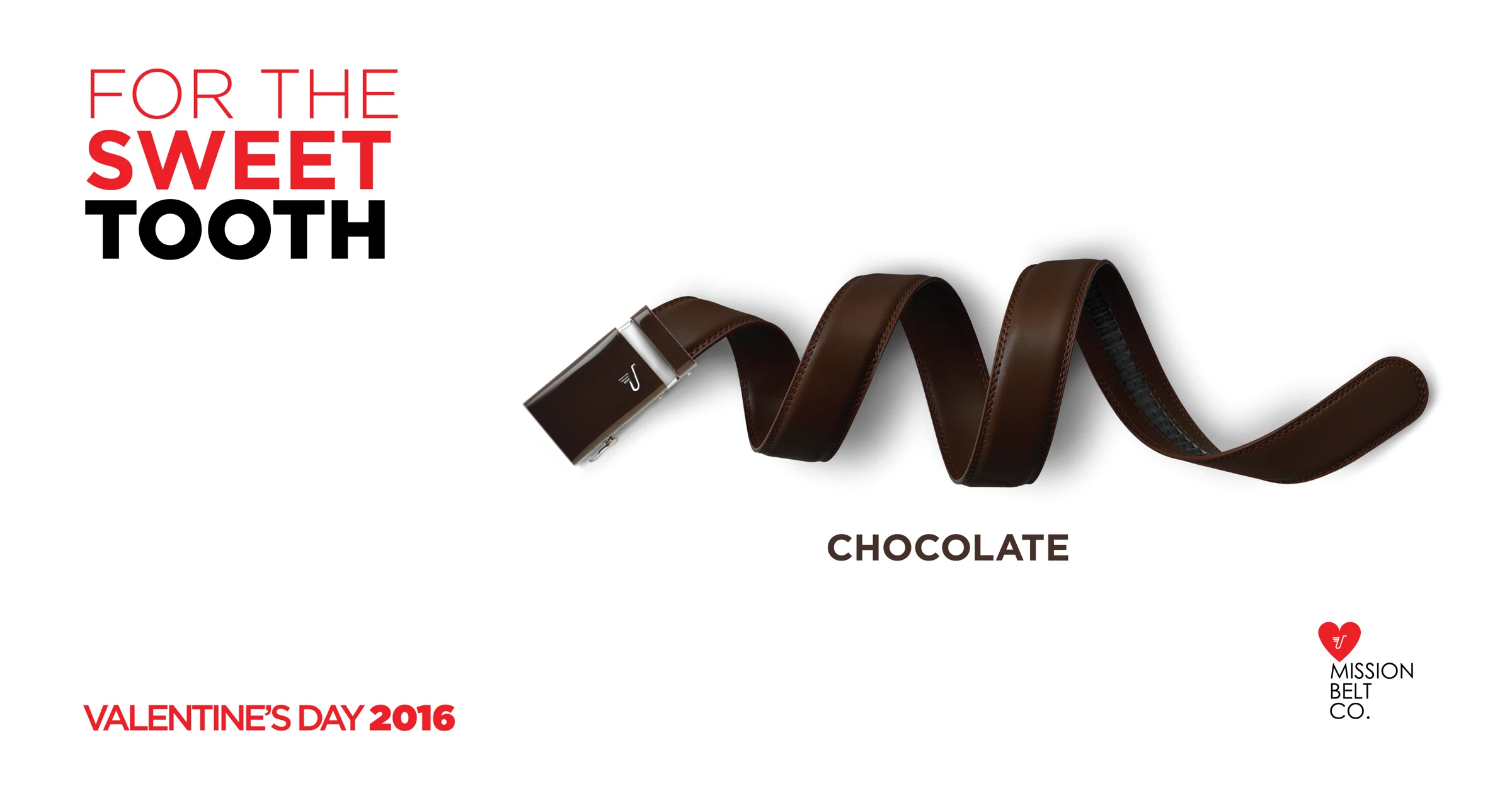 Mission Belt chocolate belt campaign layout